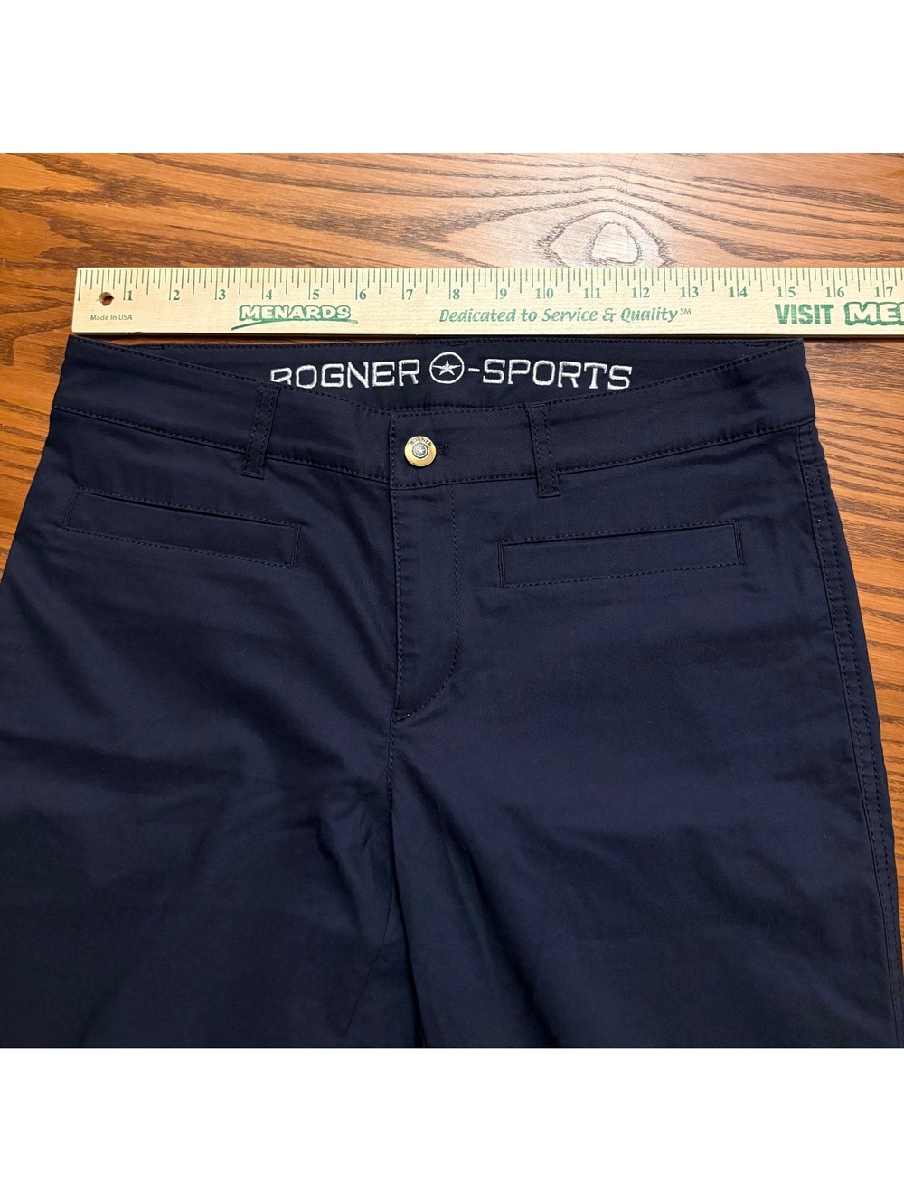BOGNER Navy Blue Tech Fabric Straight Leg Pants Women's Size US 6 EU 36 - Picture 4 of 8
